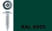 Саморез-клоп острый 4,2х19 окрашенный, RAL 6005 (зелёный мох), 1000 шт