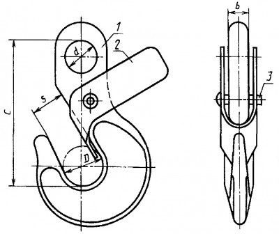 крюк чалочный гост 25573 схема