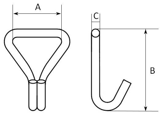 крюк для стяжного ремня схема